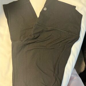 Lululemon Black Align Leggings - Ribbed